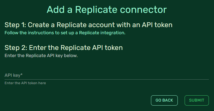 Add Replicate connector