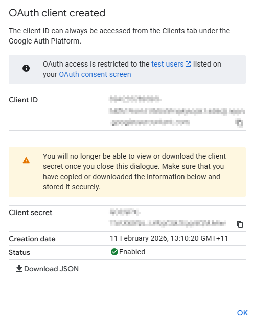 Desktop OAuth app type