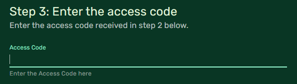 Enter access code