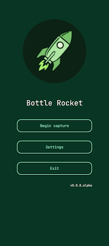 Mobile app - landing menu