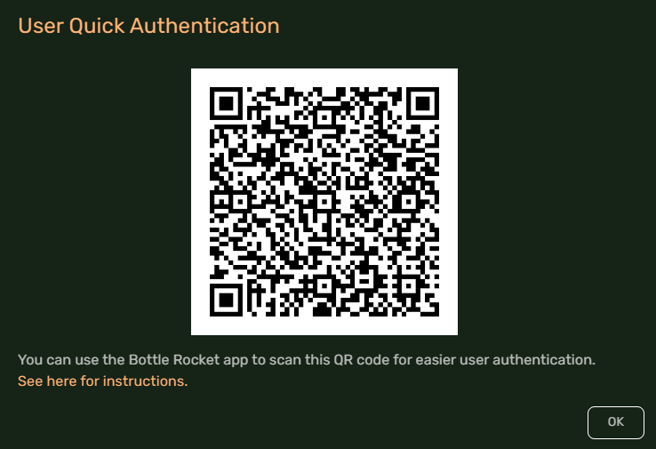 QR code auth