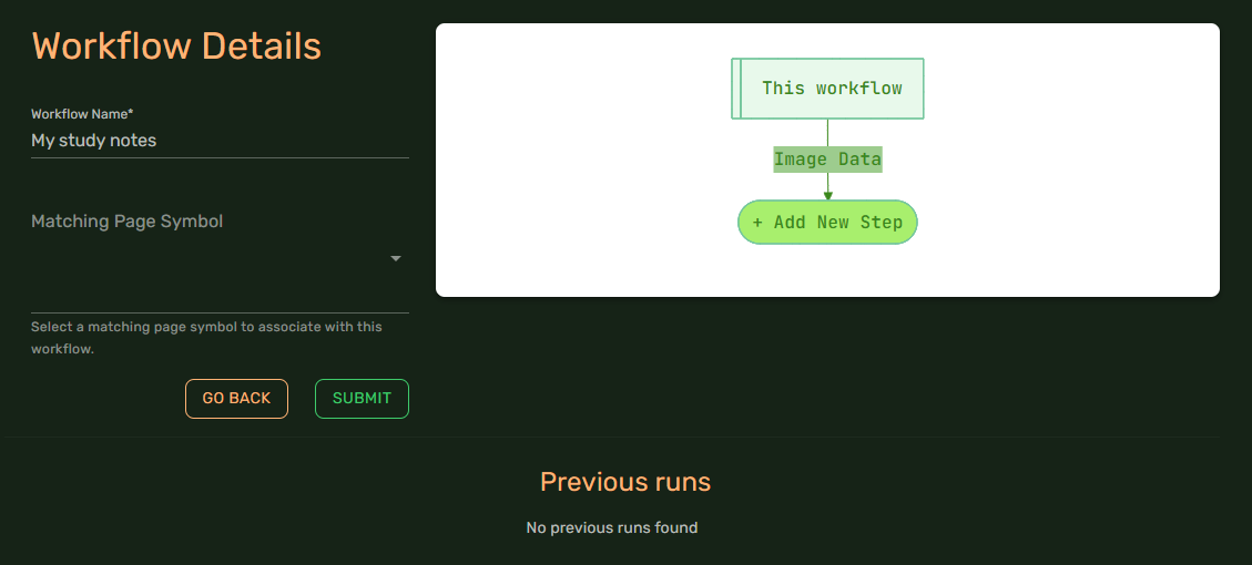 Workflow details