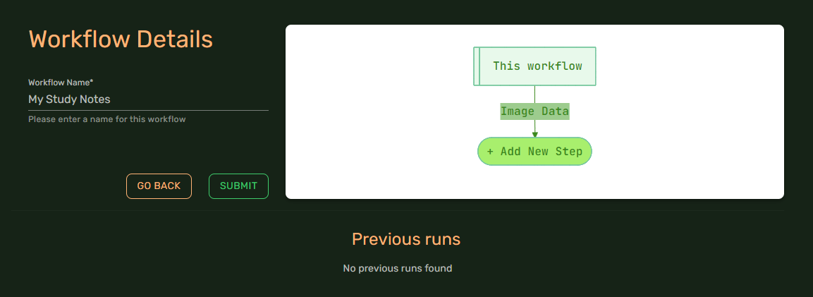 Workflow details